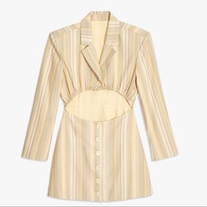 WeWoreWhat Blazer Chevron Stripe Dress